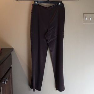 Kay Unger Brown Silk Slacks